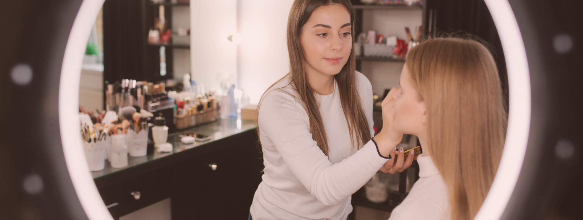 Beauty salon owners managing their business with LEO Innovate